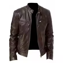 2026 Men’s Motorcycle Leather Jacket – Slim Fit Casual Fashion Coat