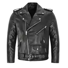 Men’s PU Leather Motorcycle Jacket – Slim Fit Fashion Coat
